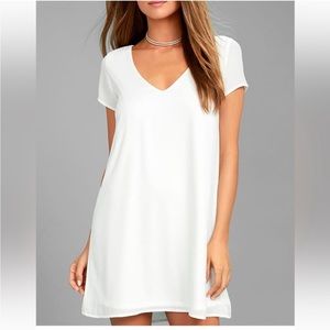 Lulu’s Freestyle White Shift Dress